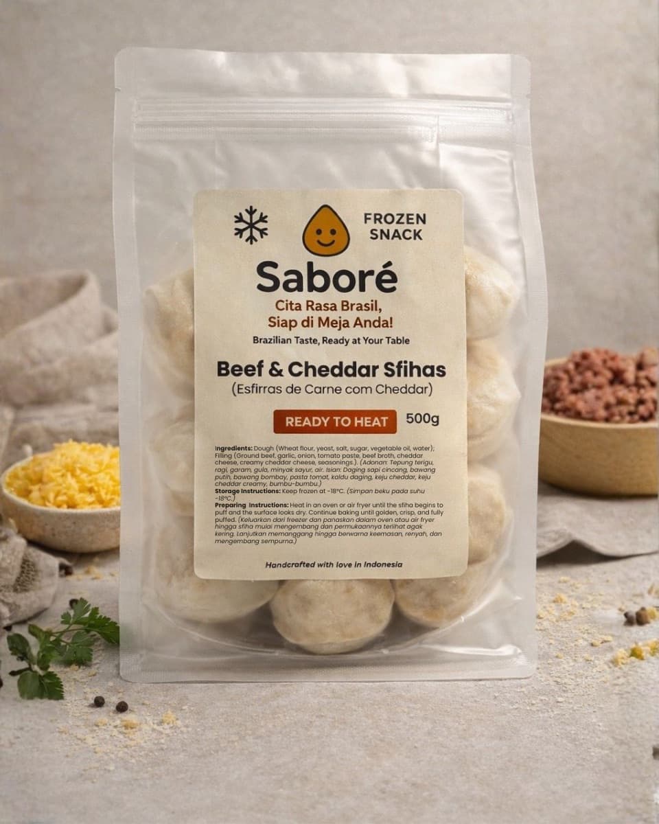 Sfihas Daging Sapi & Cheddar Frozen